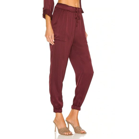 Young, Fabulous & Broke X REVOLVE Taylor Pant Jam Burgundy - Picture 2 of 4